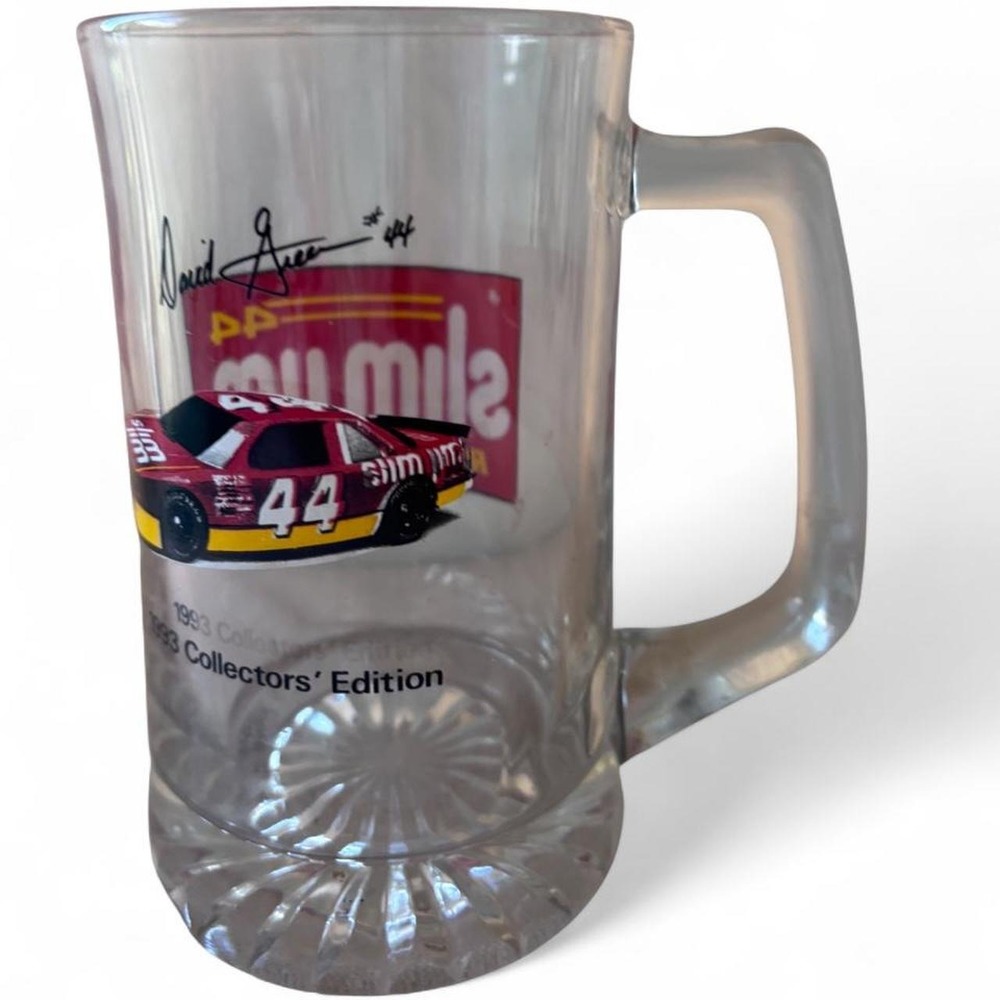 Vintage 1993 Slim Jim Racing Team 44 David Green Glass Beer Mug Tankard 5.5in - Picture 4 of 8